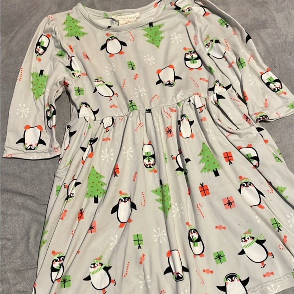 Penguin Print Holiday Dress